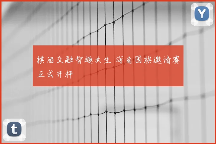 棋酒交融智趣共生 海南围棋邀请赛正式开枰